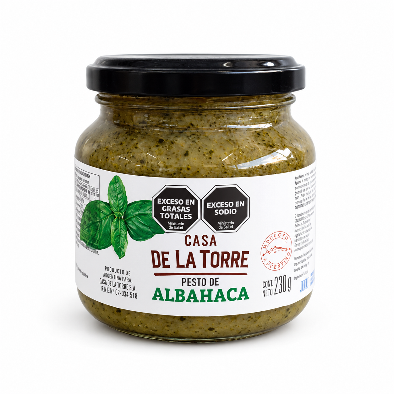 Pesto de albahaca — Casa de la Torre 230 g