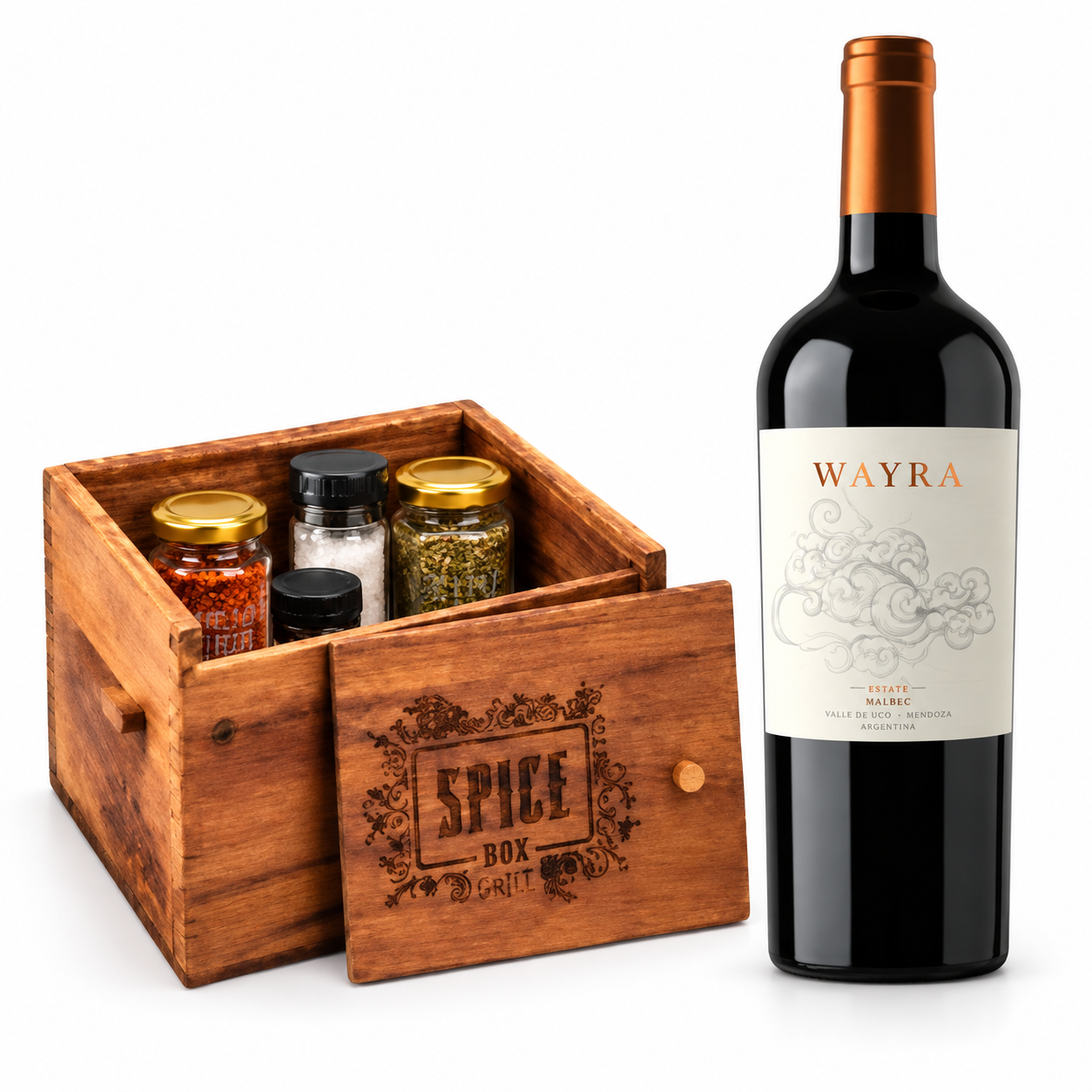 Combo Asado & Wayra Estate Malbec