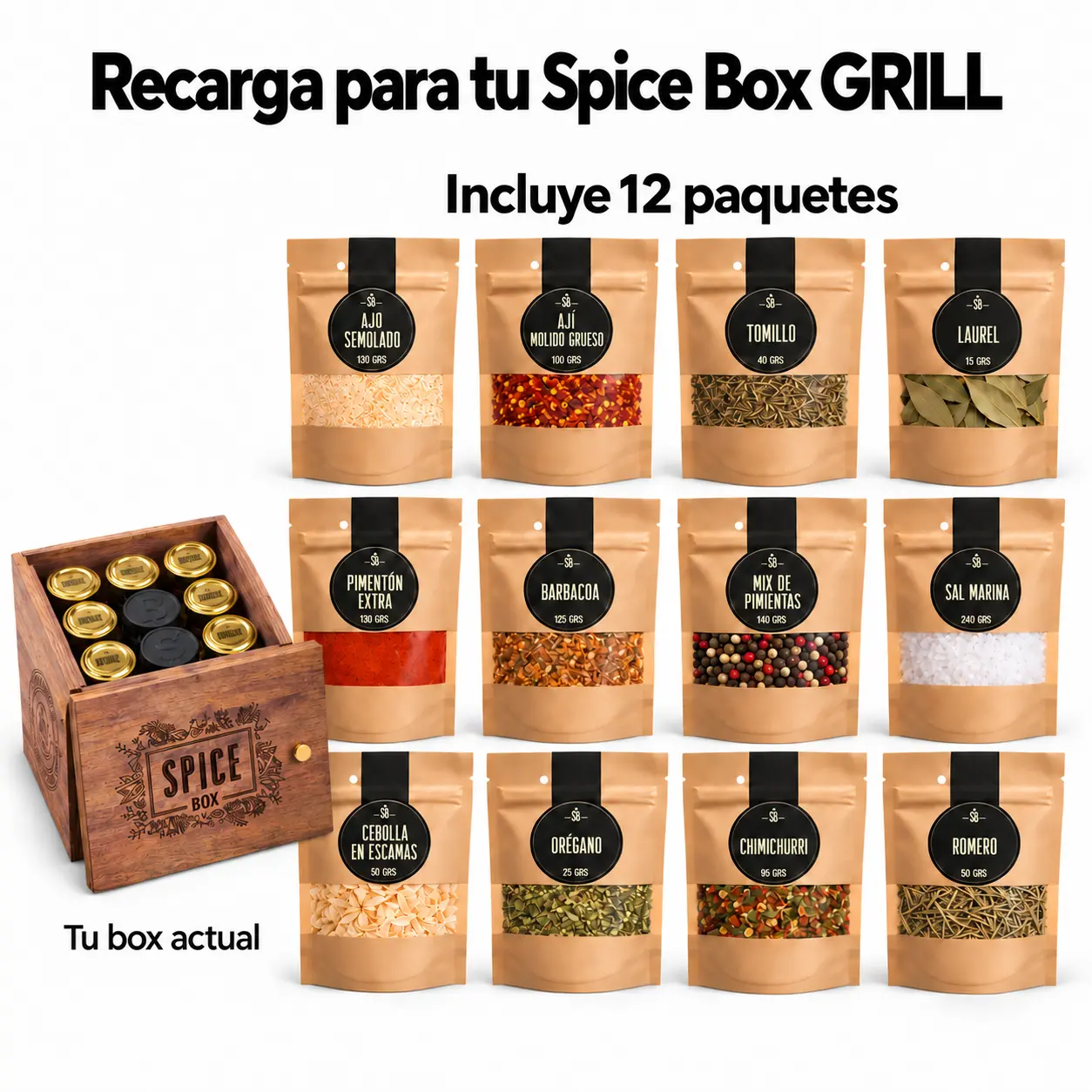 Recarga completa Spice Box GRILL - Imagen 2